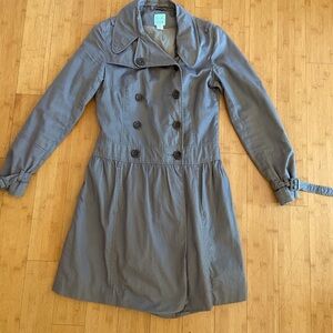 Anthropologie brand Kimchi & Blue Military Style Trench Grey Coat Women’s Size M